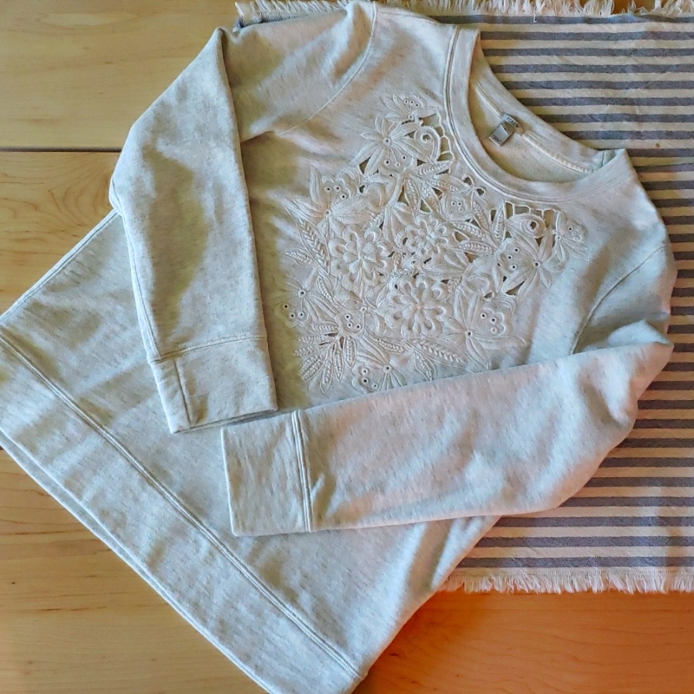 J. CREW  Womens Heather grey sweatshirt Size M